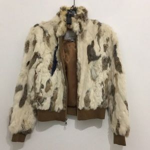 Wilson’s Cropped Rabbit Fur Coat